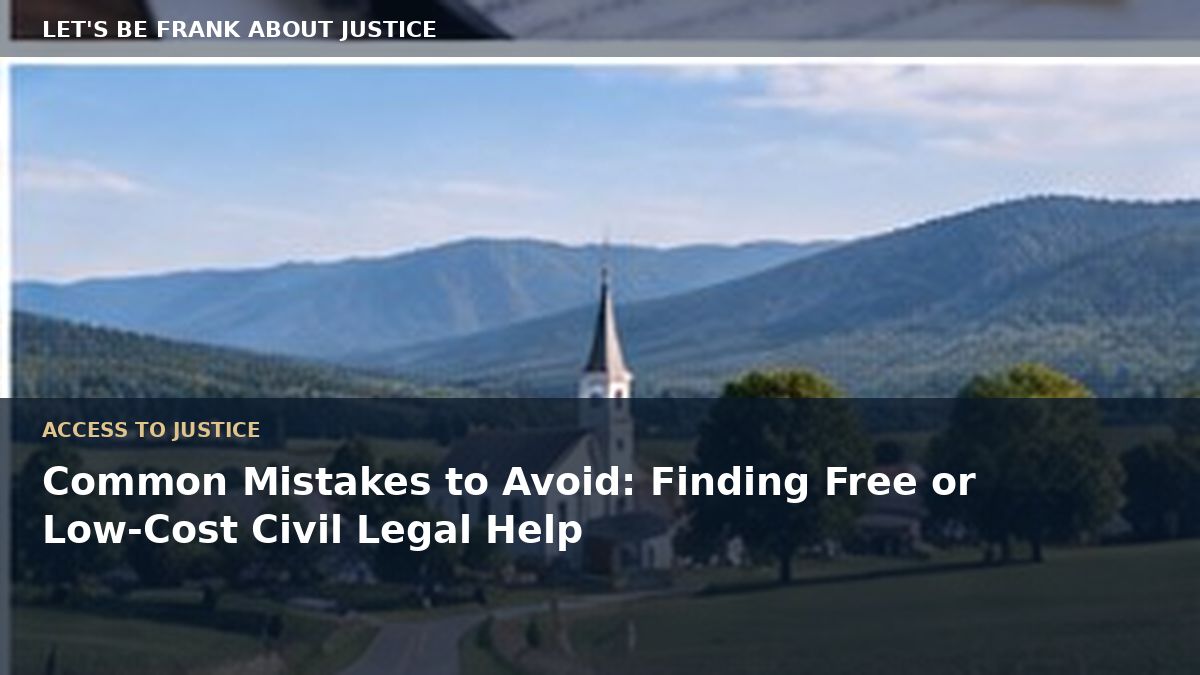 Common Mistakes to Avoid: Finding Free or Low-Cost Civil Legal Help