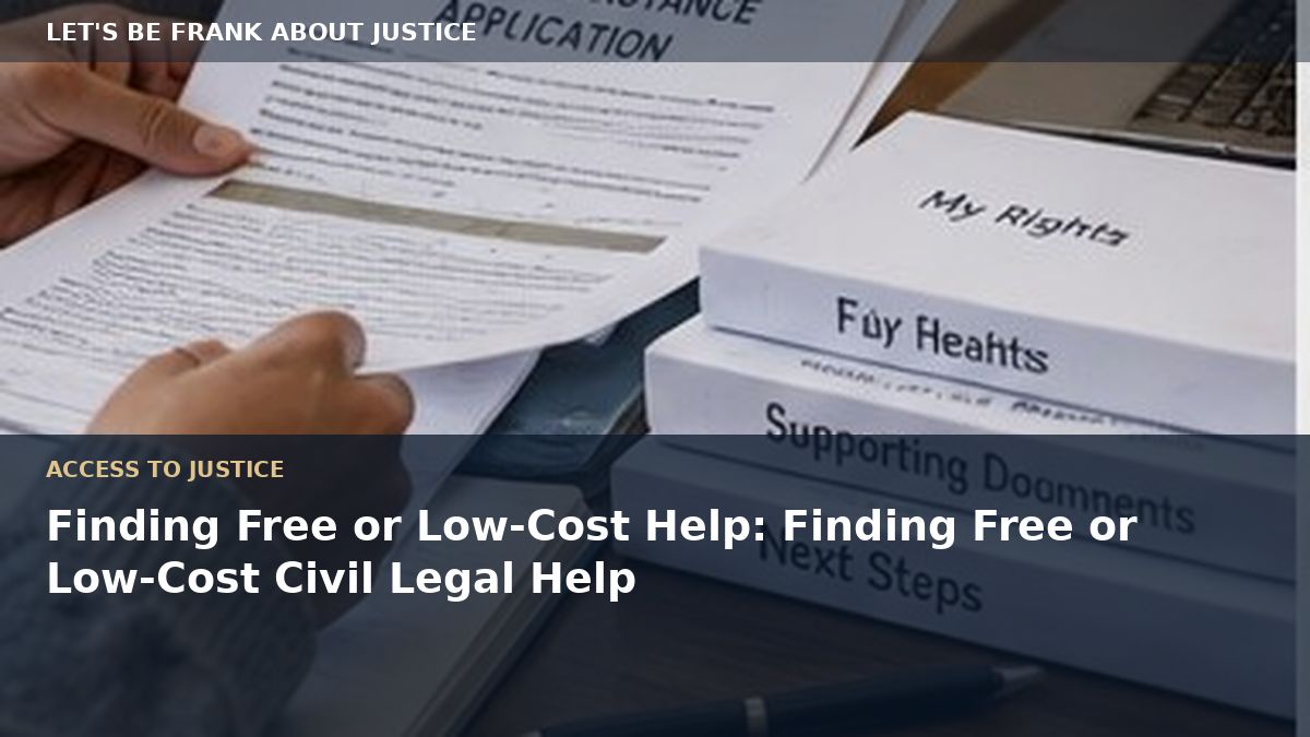 Finding Free or Low-Cost Help: Finding Free or Low-Cost Civil Legal Help