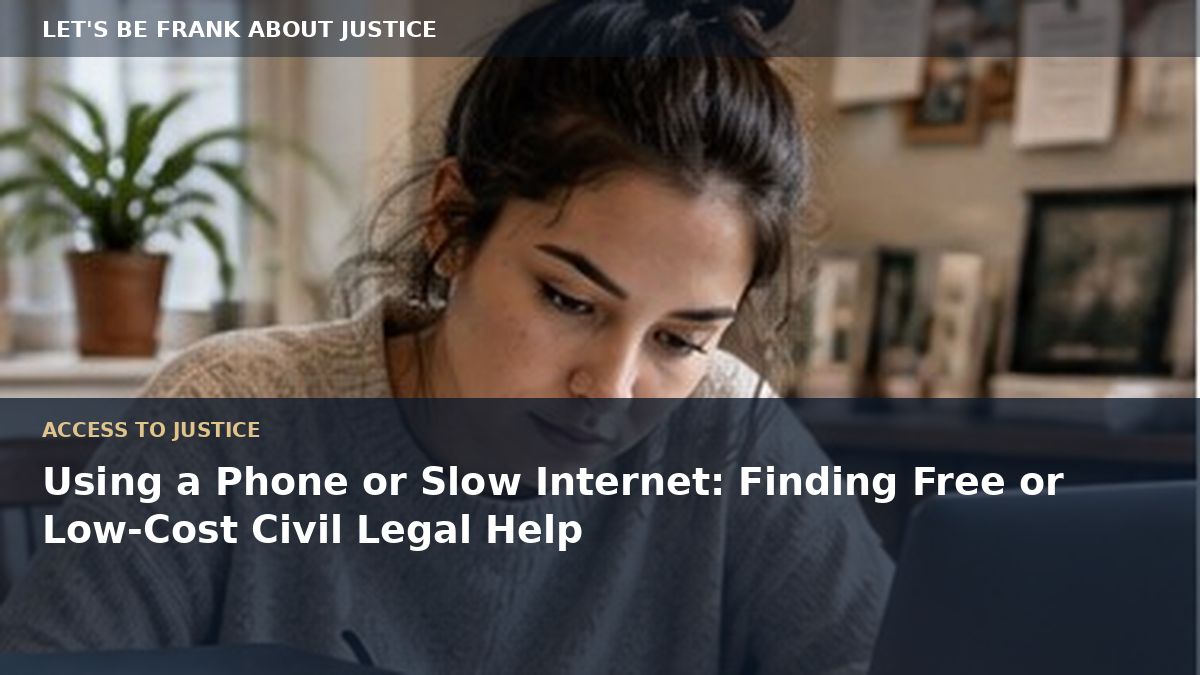 Using a Phone or Slow Internet: Finding Free or Low-Cost Civil Legal Help