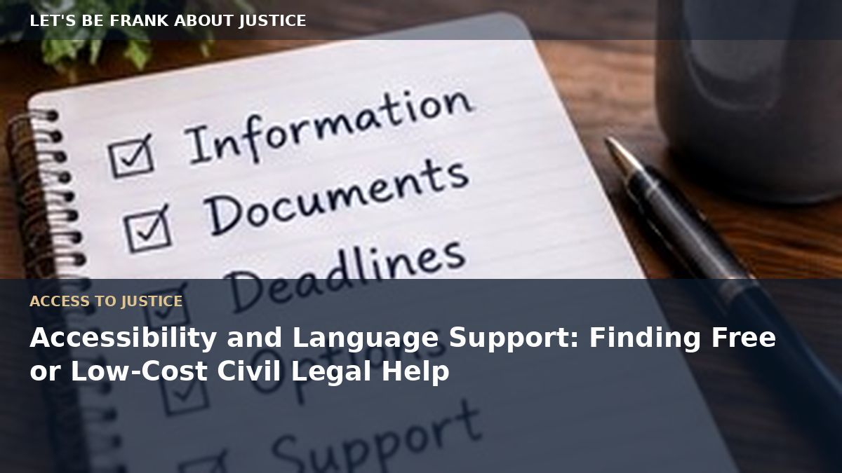 Accessibility and Language Support: Finding Free or Low-Cost Civil Legal Help