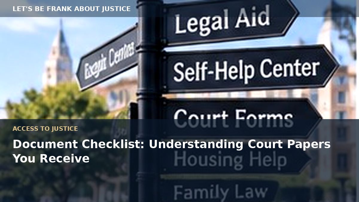 Document Checklist: Understanding Court Papers You Receive