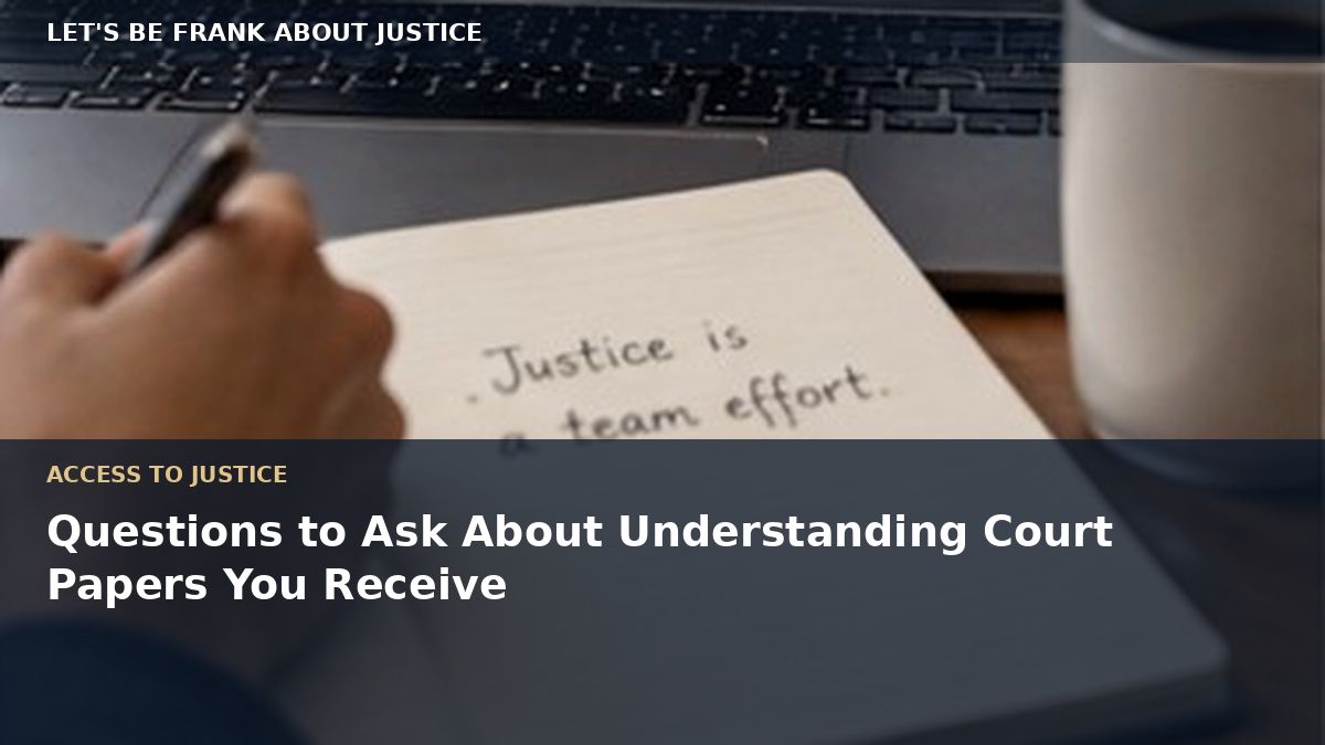 Questions to Ask About Understanding Court Papers You Receive