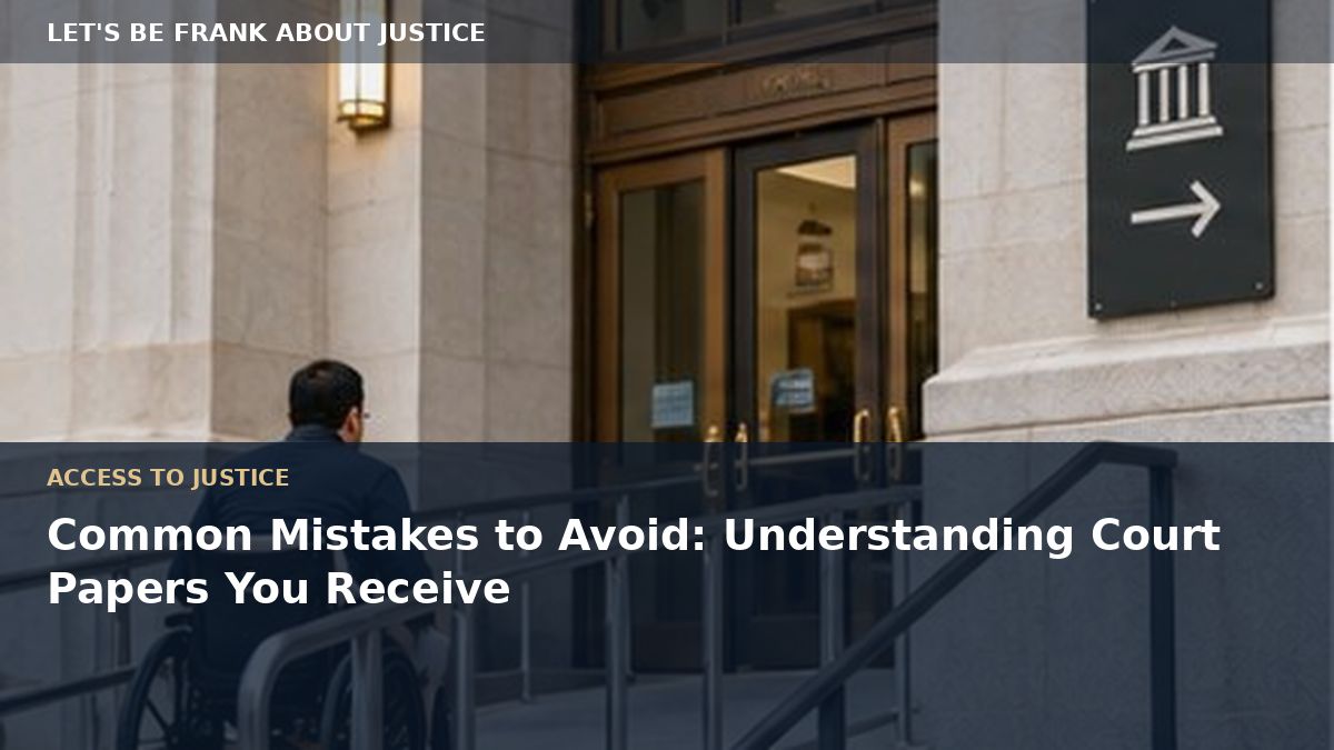 Common Mistakes to Avoid: Understanding Court Papers You Receive