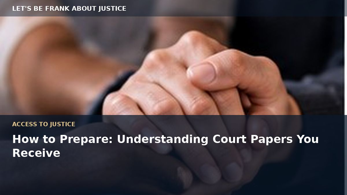 How to Prepare: Understanding Court Papers You Receive