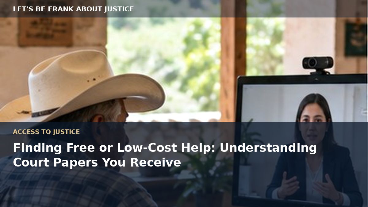 Finding Free or Low-Cost Help: Understanding Court Papers You Receive