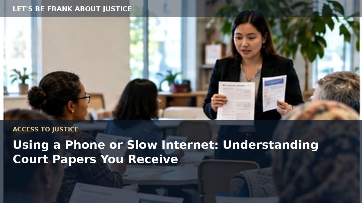 Using a Phone or Slow Internet: Understanding Court Papers You Receive