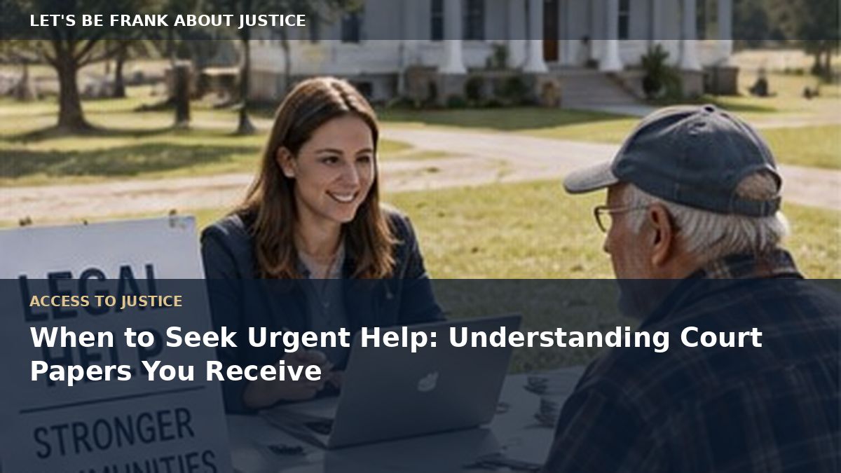 When to Seek Urgent Help: Understanding Court Papers You Receive