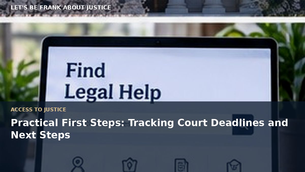 Practical First Steps: Tracking Court Deadlines and Next Steps