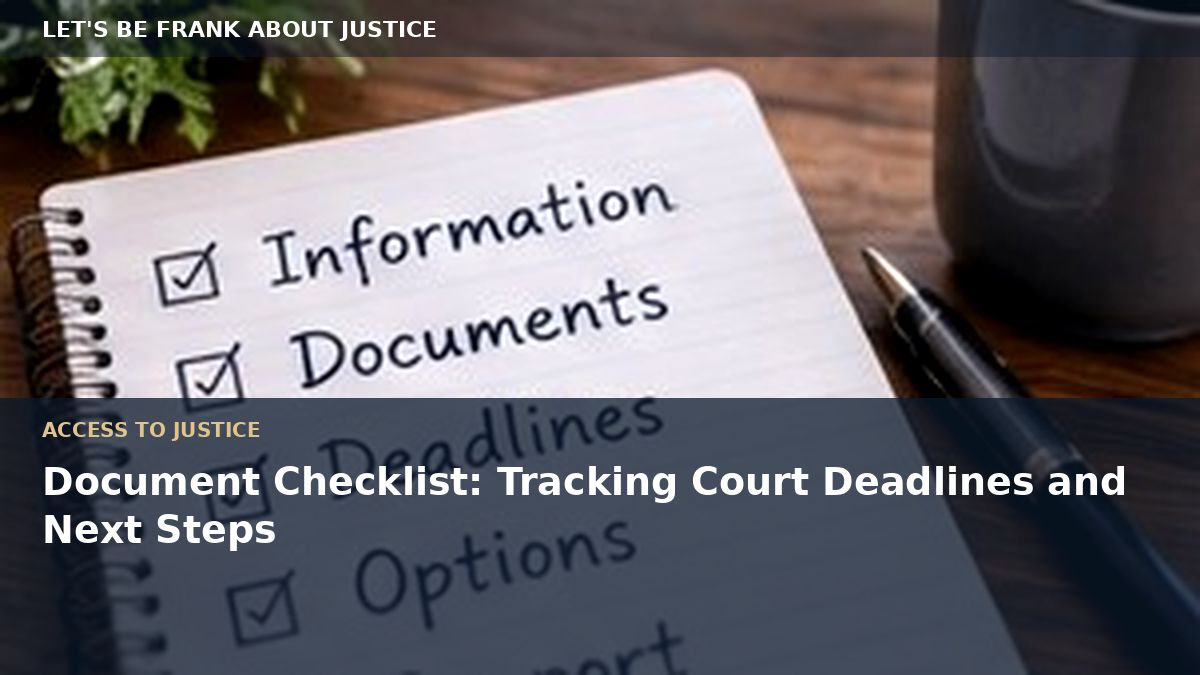 Document Checklist: Tracking Court Deadlines and Next Steps