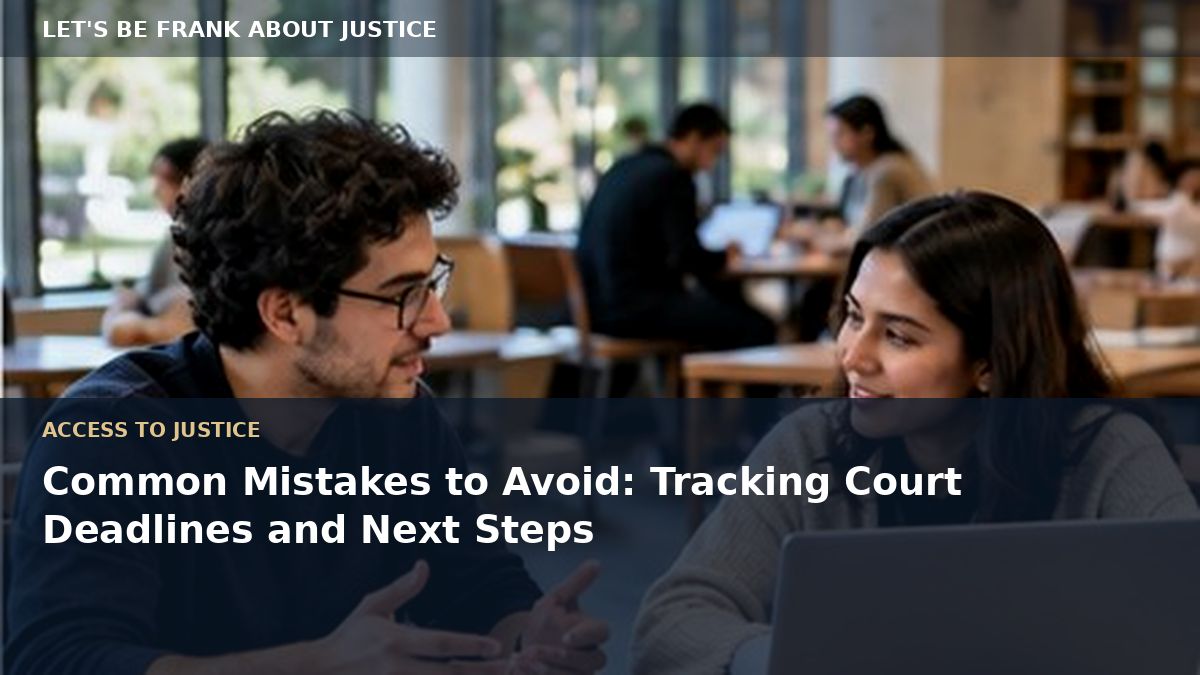 Common Mistakes to Avoid: Tracking Court Deadlines and Next Steps