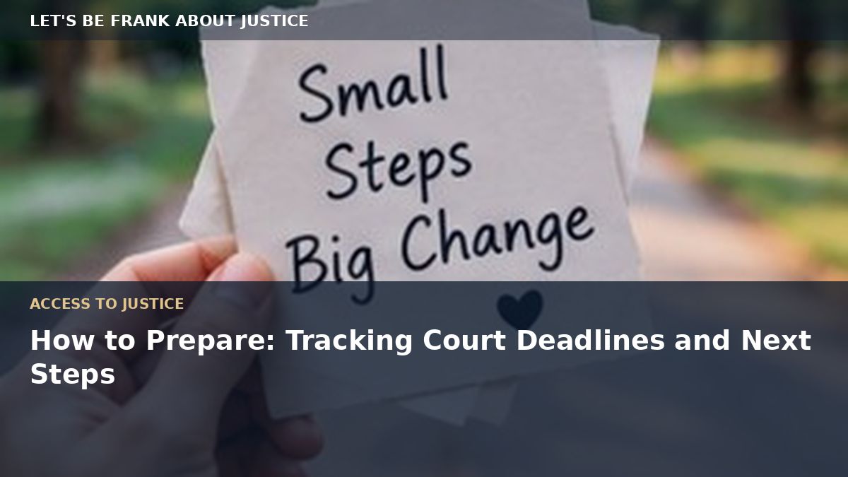 How to Prepare: Tracking Court Deadlines and Next Steps