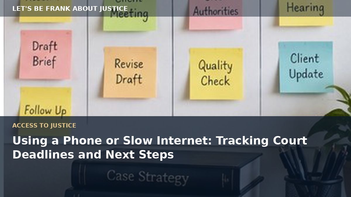 Using a Phone or Slow Internet: Tracking Court Deadlines and Next Steps