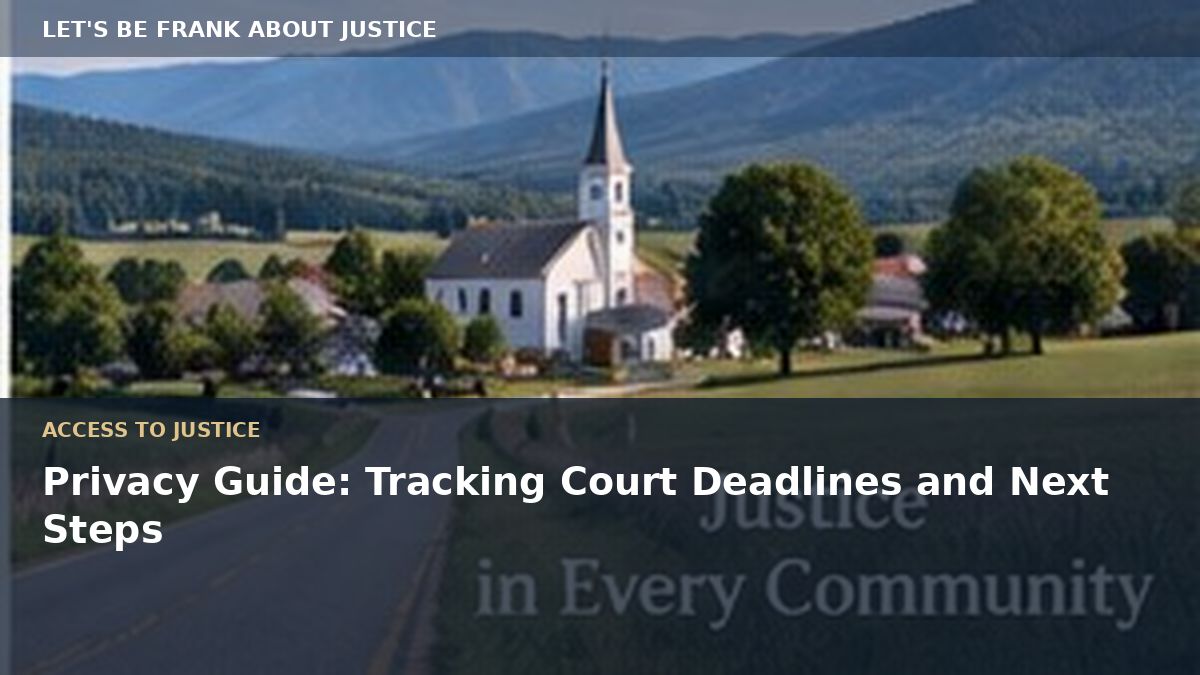 Privacy Guide: Tracking Court Deadlines and Next Steps