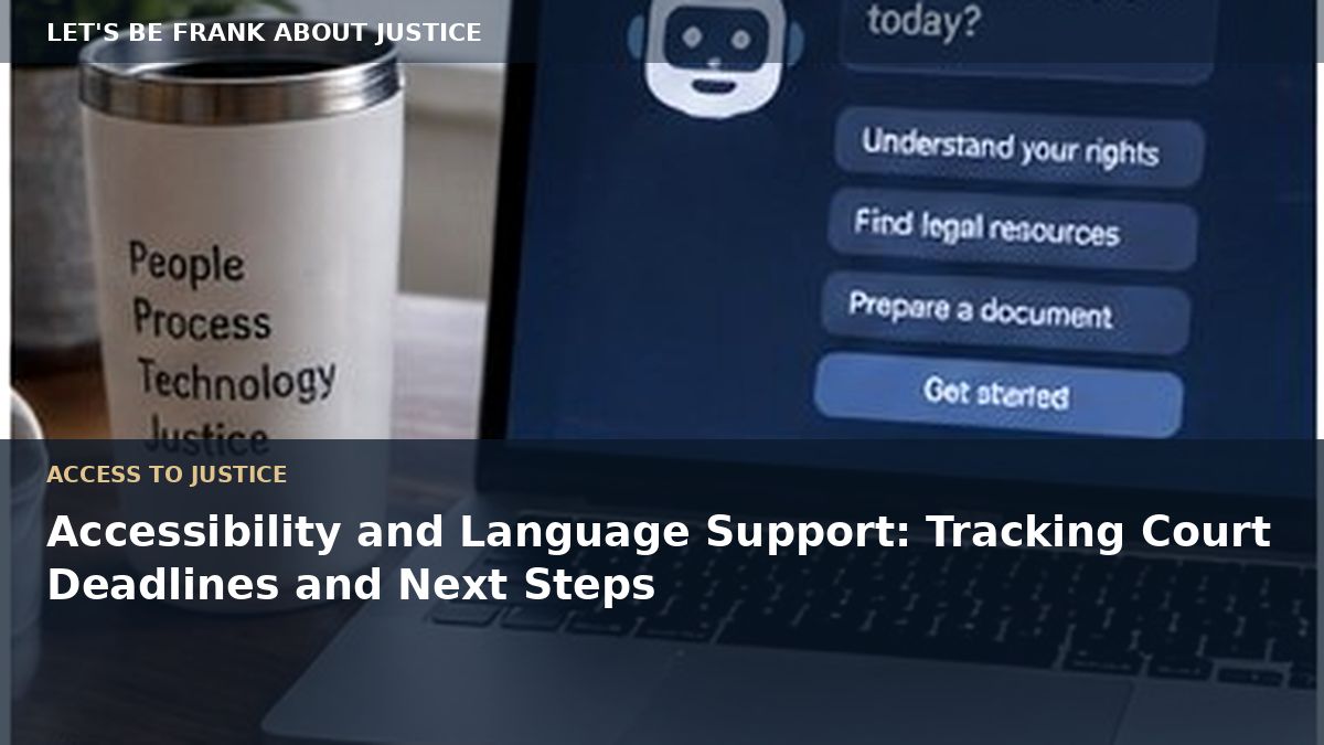 Accessibility and Language Support: Tracking Court Deadlines and Next Steps