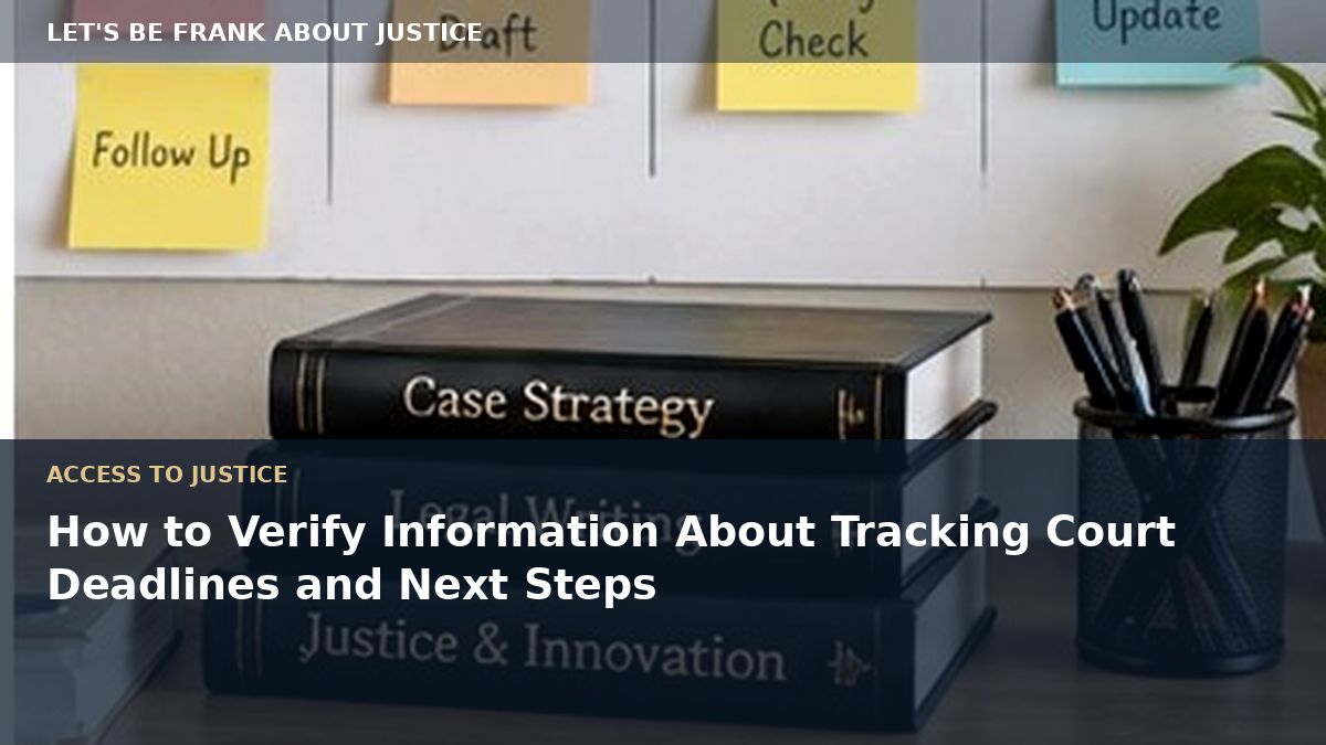 How to Verify Information About Tracking Court Deadlines and Next Steps