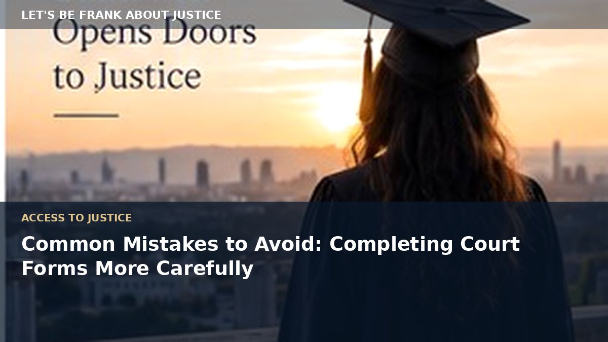 Common Mistakes to Avoid: Completing Court Forms More Carefully