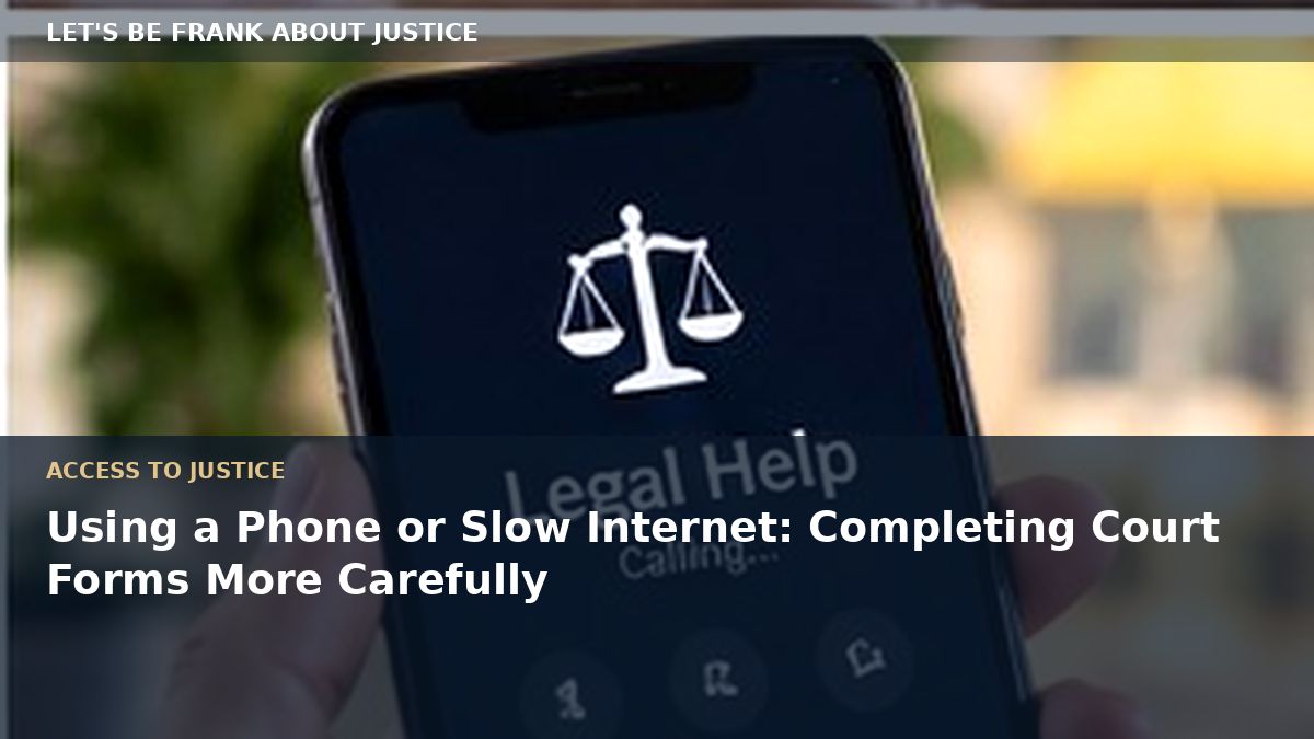 Using a Phone or Slow Internet: Completing Court Forms More Carefully