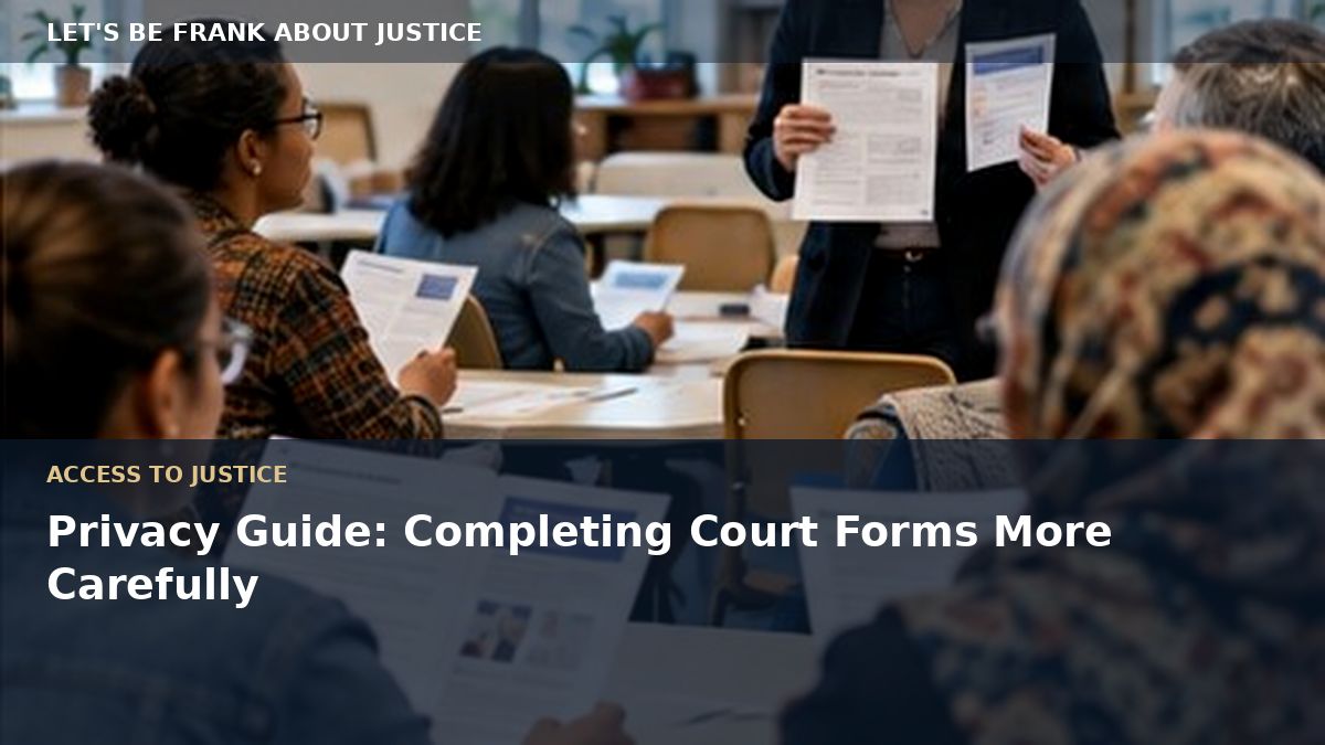 Privacy Guide: Completing Court Forms More Carefully