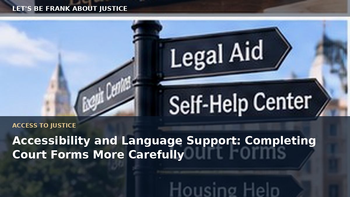 Accessibility and Language Support: Completing Court Forms More Carefully