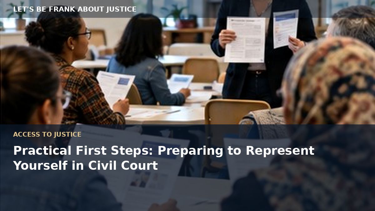 Practical First Steps: Preparing to Represent Yourself in Civil Court