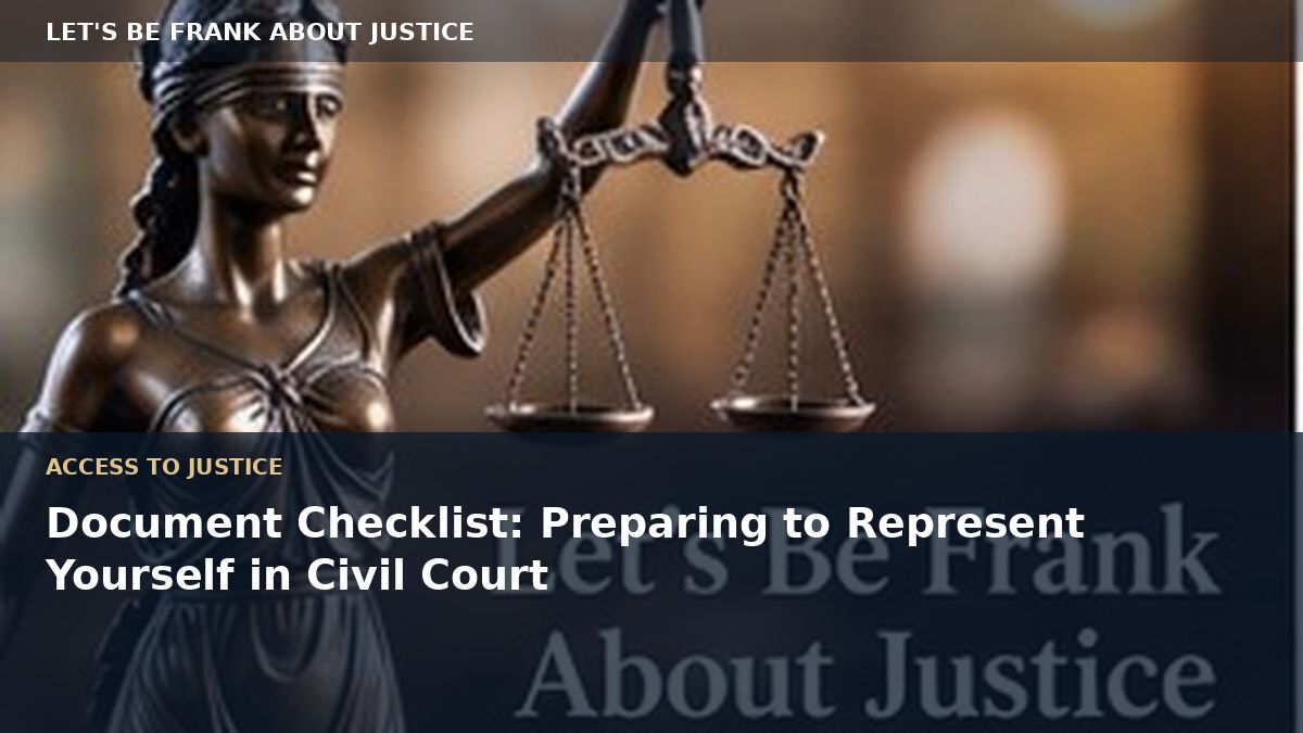 Document Checklist: Preparing to Represent Yourself in Civil Court