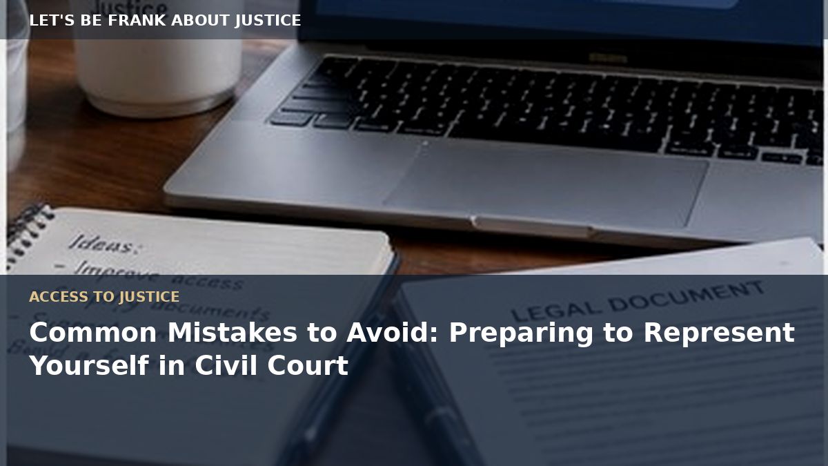 Common Mistakes to Avoid: Preparing to Represent Yourself in Civil Court