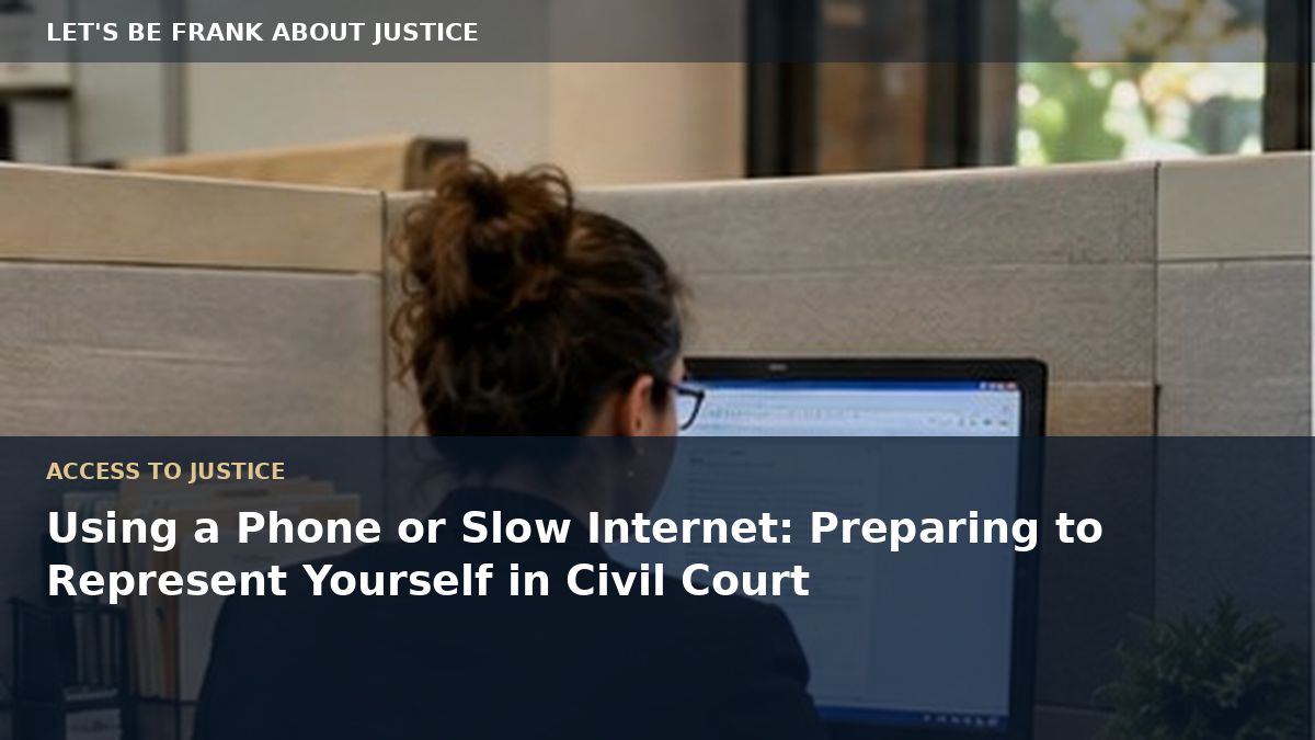 Using a Phone or Slow Internet: Preparing to Represent Yourself in Civil Court