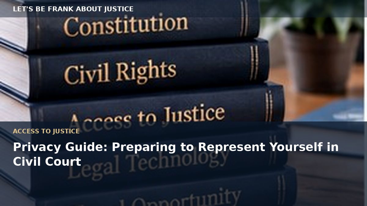 Privacy Guide: Preparing to Represent Yourself in Civil Court