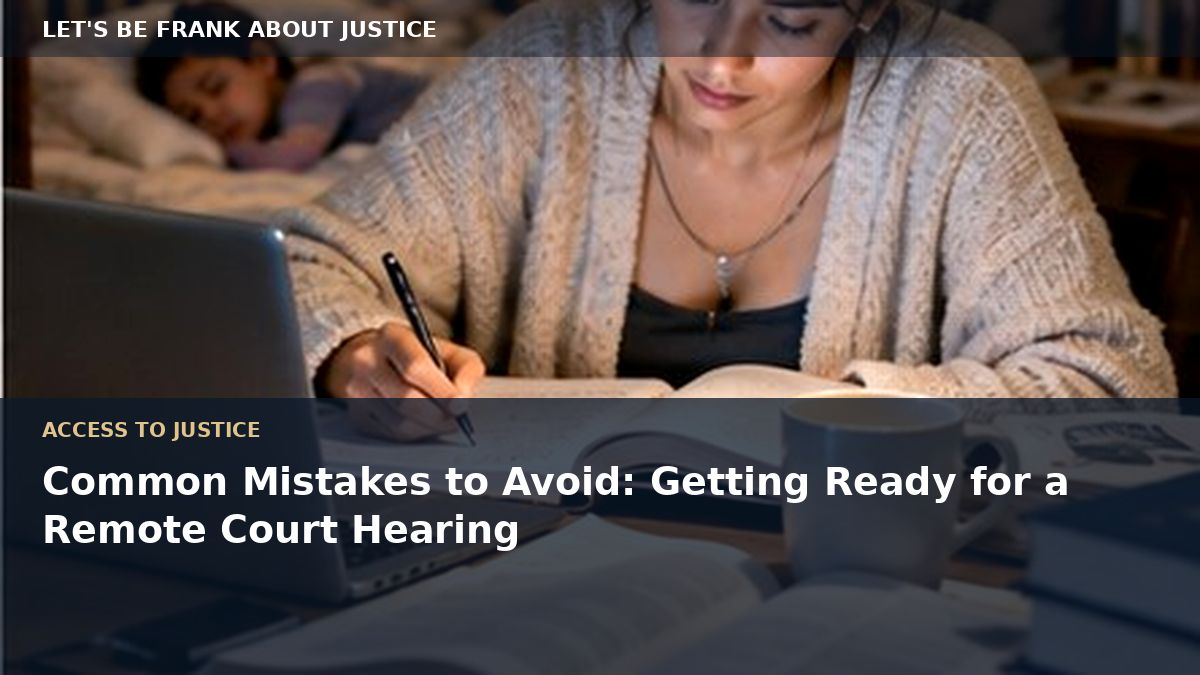 Common Mistakes to Avoid: Getting Ready for a Remote Court Hearing