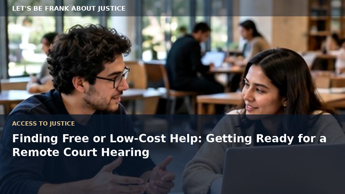 Finding Free or Low-Cost Help: Getting Ready for a Remote Court Hearing