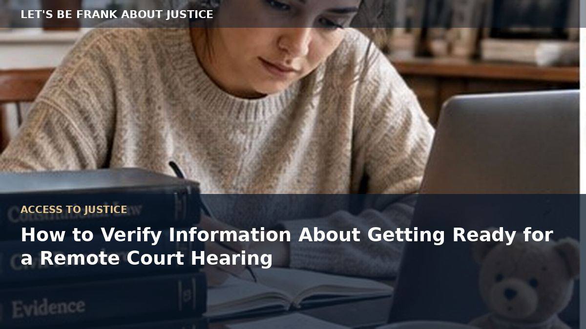 How to Verify Information About Getting Ready for a Remote Court Hearing
