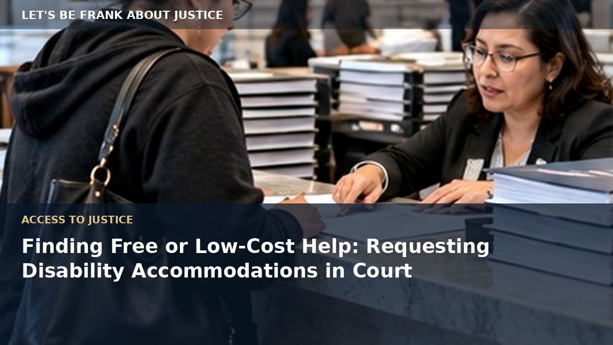 Finding Free or Low-Cost Help: Requesting Disability Accommodations in Court