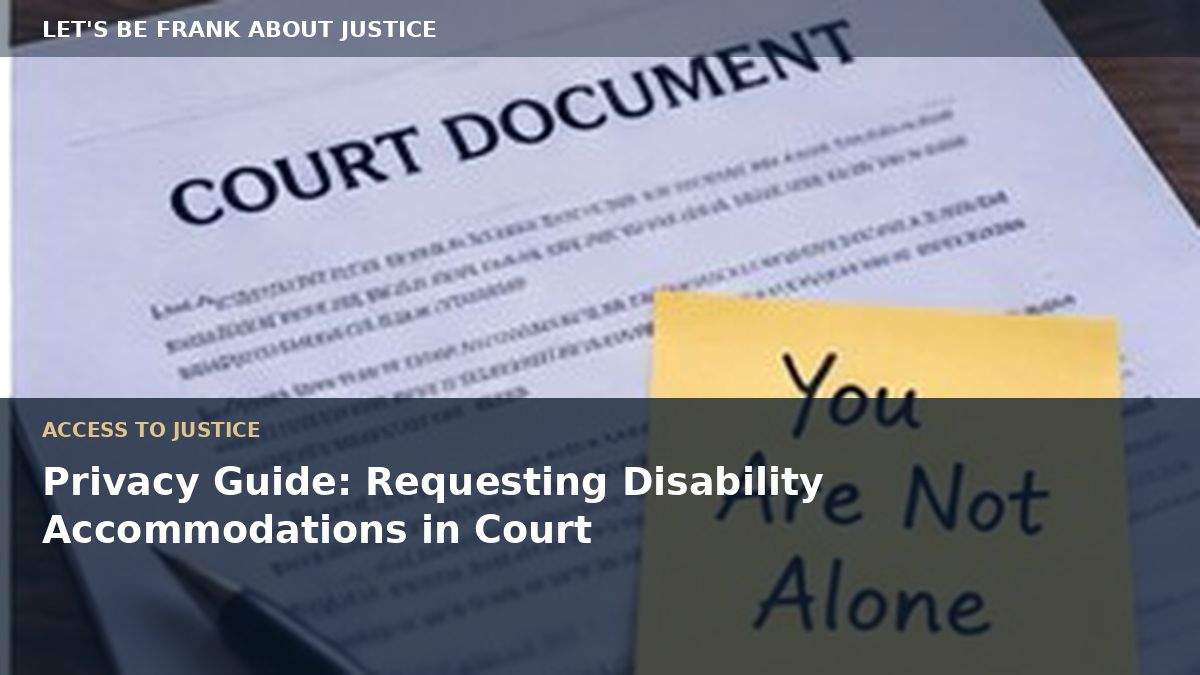 Privacy Guide: Requesting Disability Accommodations in Court