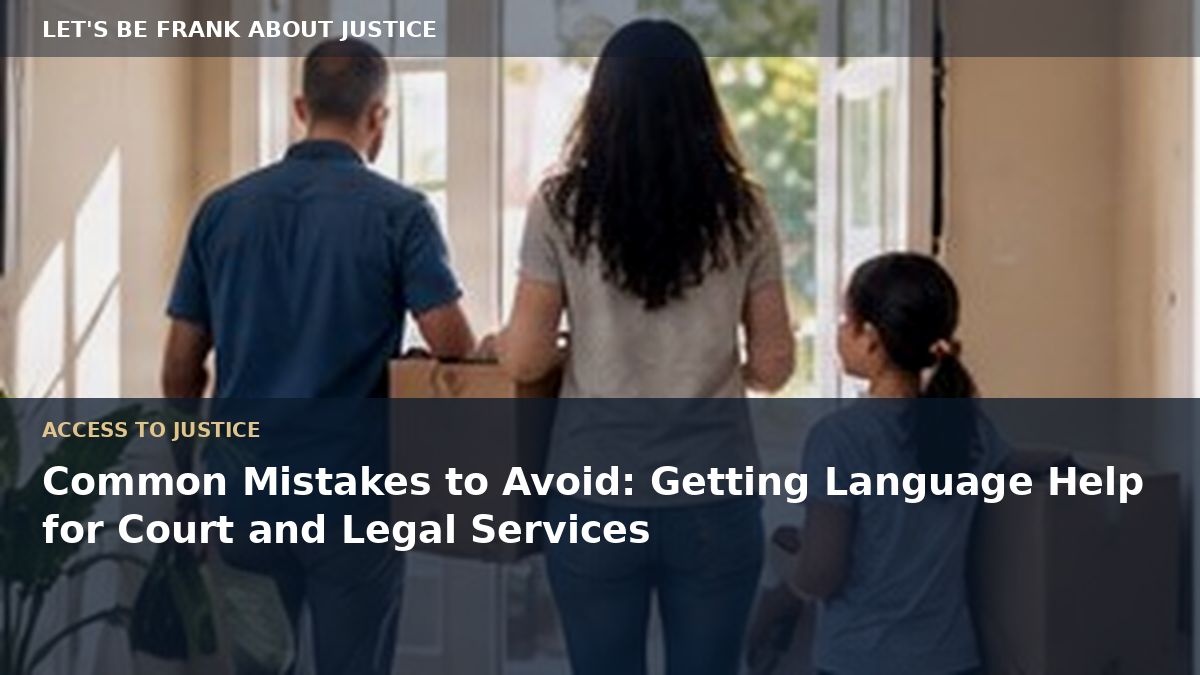 Common Mistakes to Avoid: Getting Language Help for Court and Legal Services
