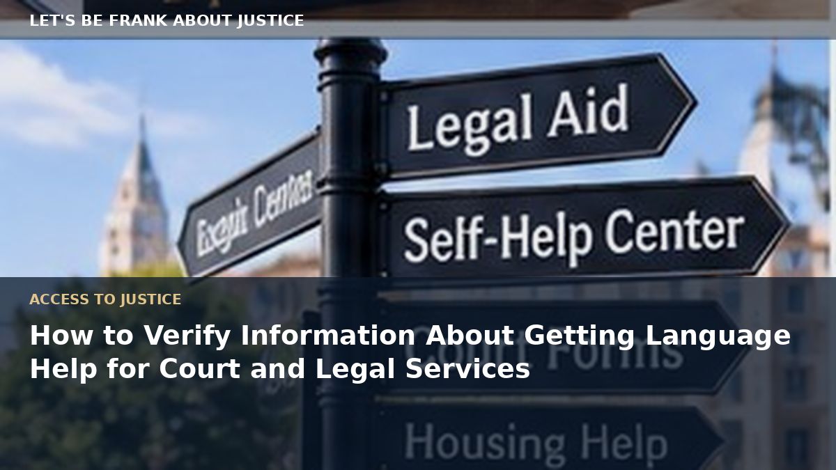 How to Verify Information About Getting Language Help for Court and Legal Services