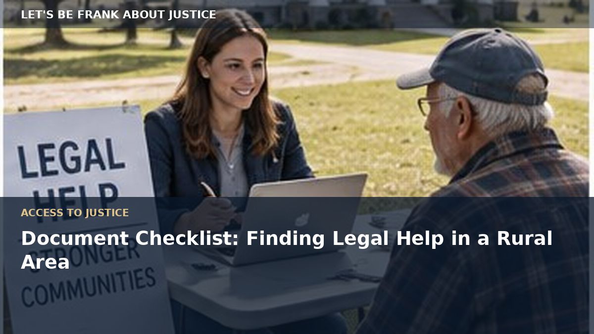 Document Checklist: Finding Legal Help in a Rural Area