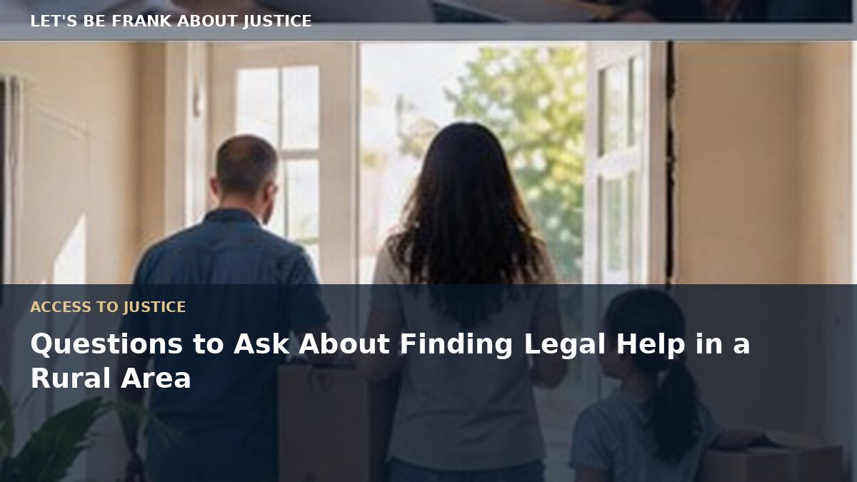 Questions to Ask About Finding Legal Help in a Rural Area