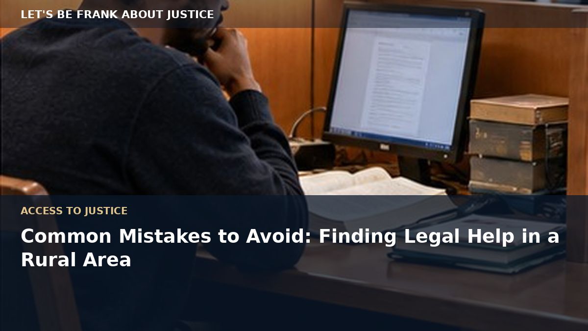 Common Mistakes to Avoid: Finding Legal Help in a Rural Area