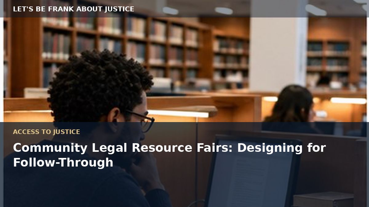 Community Legal Resource Fairs: Designing for Follow-Through