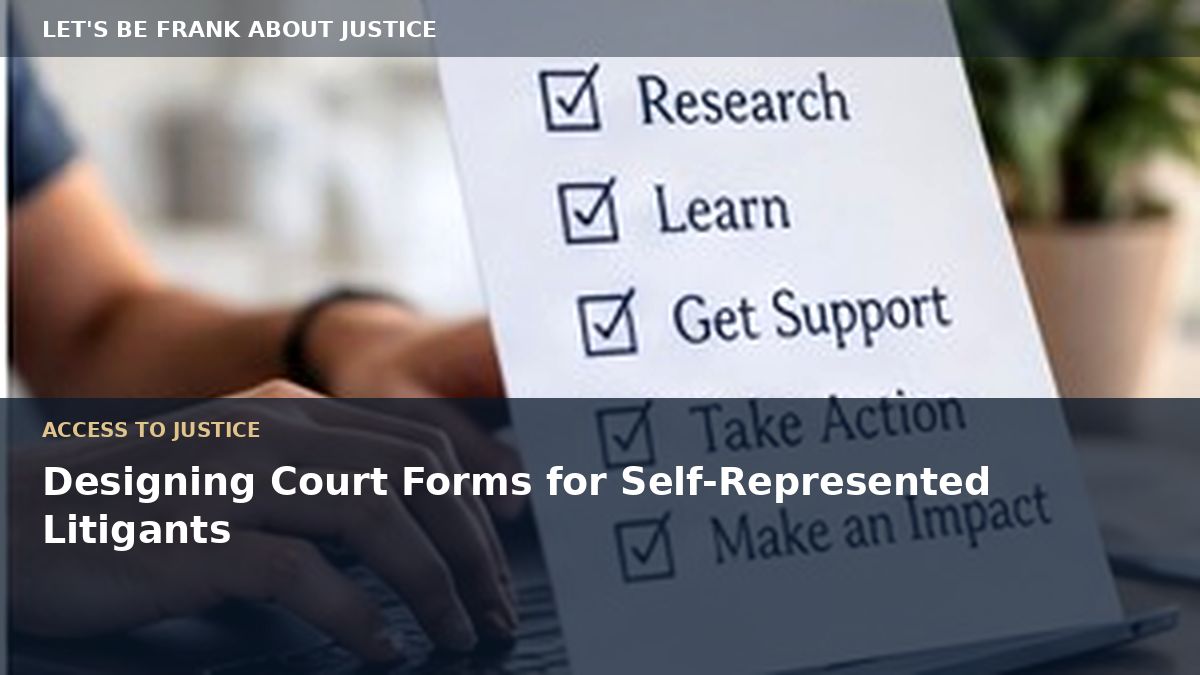 Designing Court Forms for Self-Represented Litigants