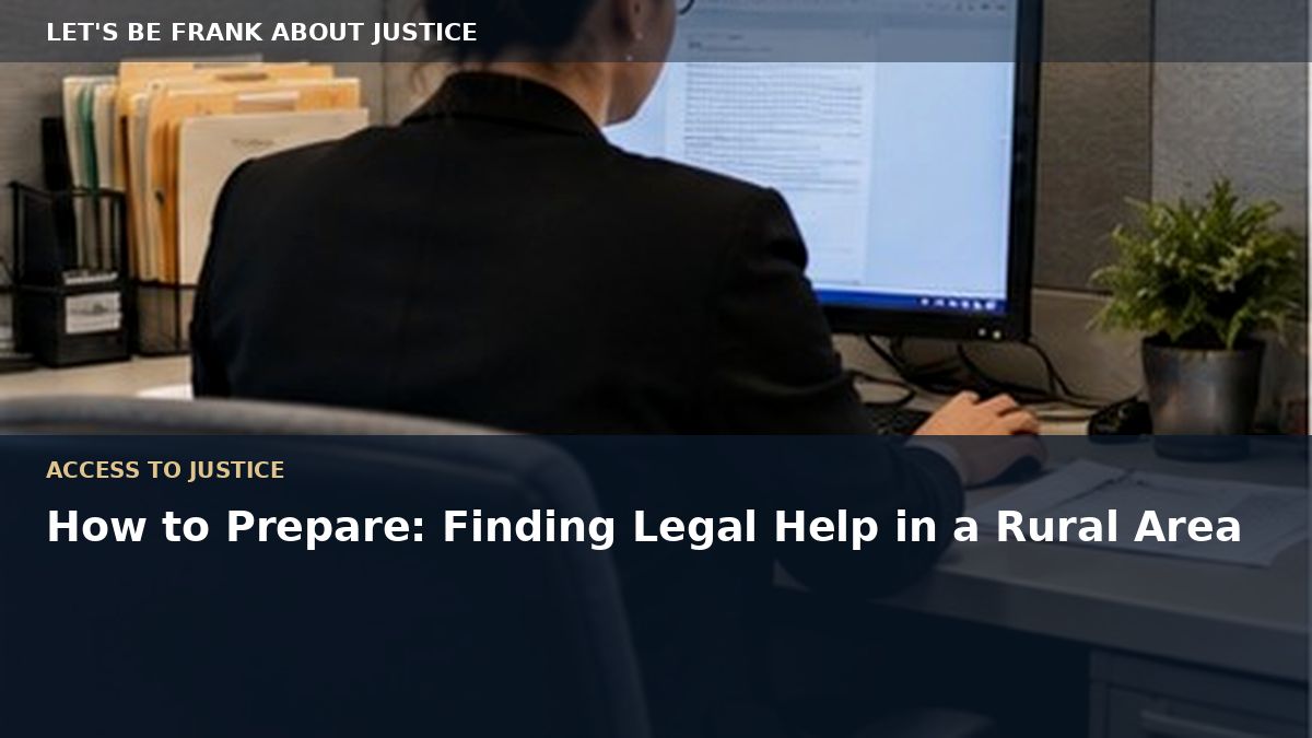 How to Prepare: Finding Legal Help in a Rural Area
