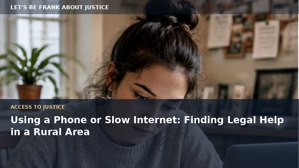 Using a Phone or Slow Internet: Finding Legal Help in a Rural Area