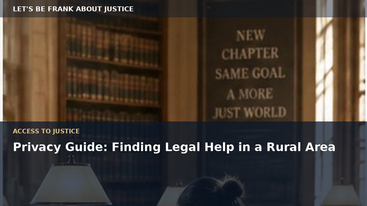 Privacy Guide: Finding Legal Help in a Rural Area