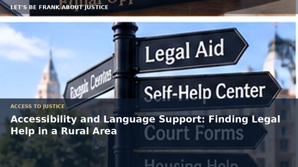 Accessibility and Language Support: Finding Legal Help in a Rural Area