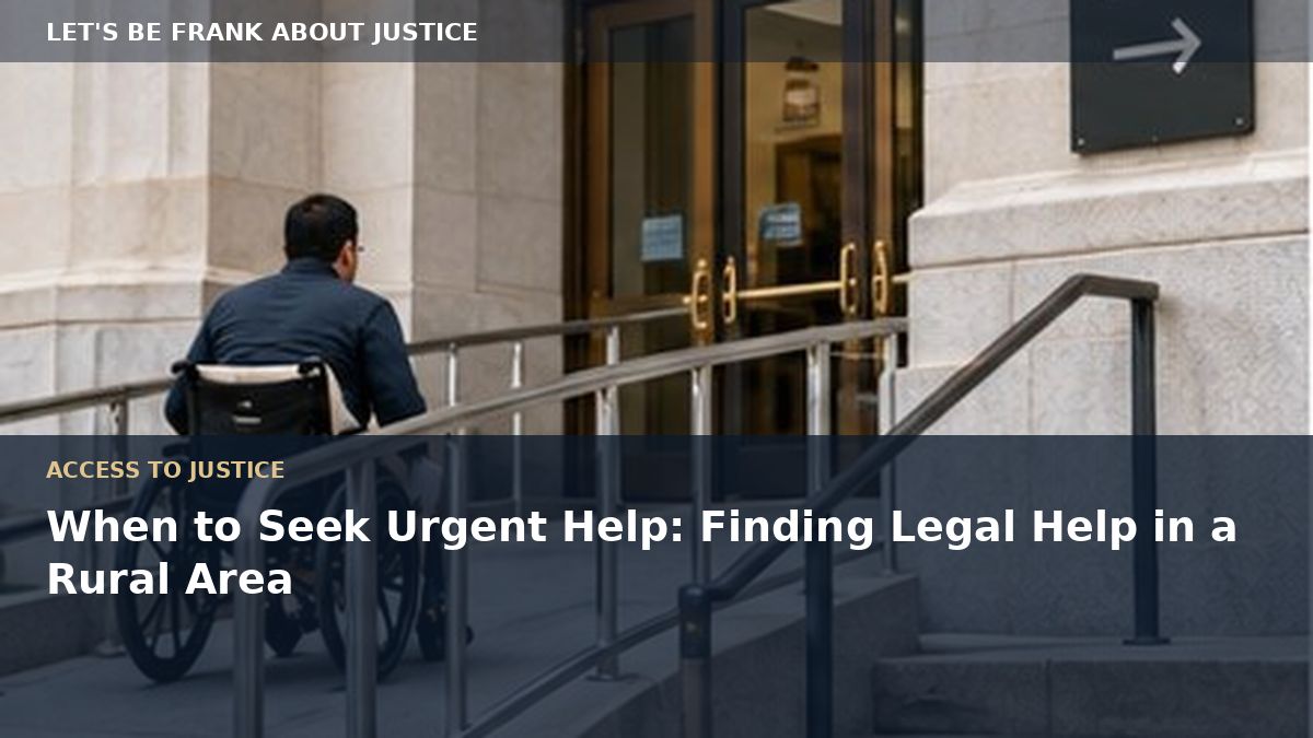 When to Seek Urgent Help: Finding Legal Help in a Rural Area