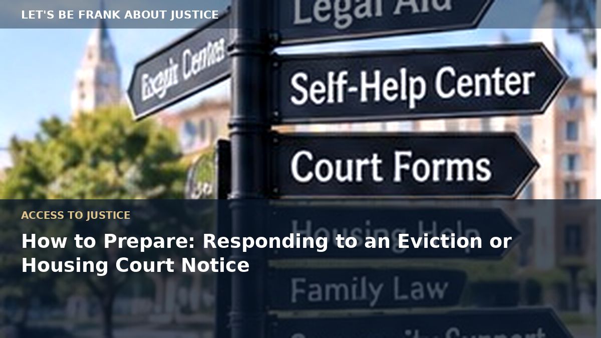 How to Prepare: Responding to an Eviction or Housing Court Notice