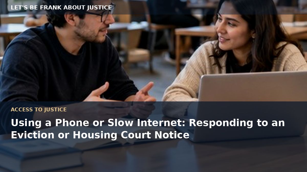 Using a Phone or Slow Internet: Responding to an Eviction or Housing Court Notice