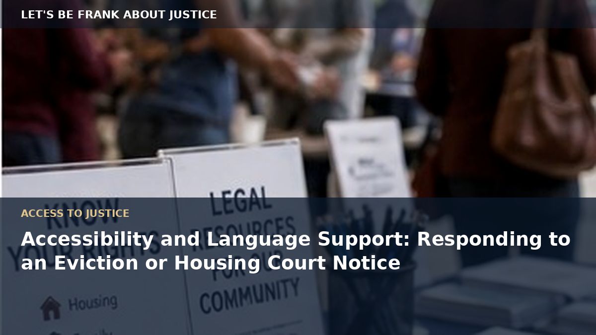 Accessibility and Language Support: Responding to an Eviction or Housing Court Notice