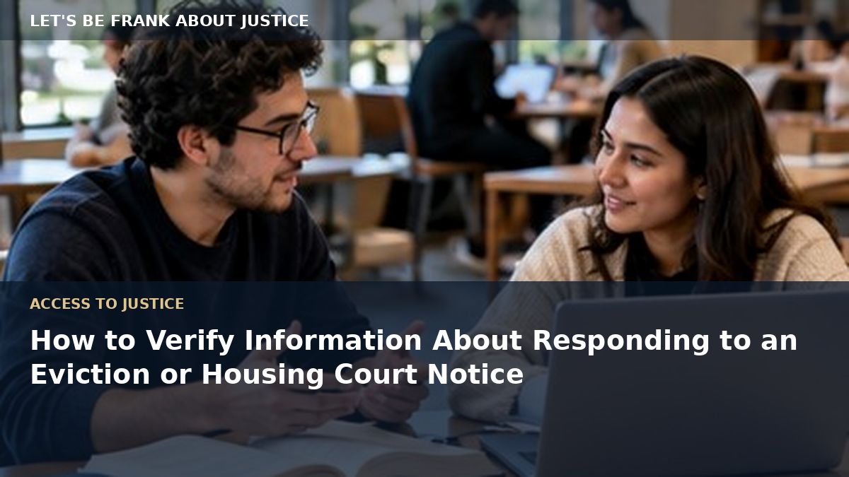 How to Verify Information About Responding to an Eviction or Housing Court Notice