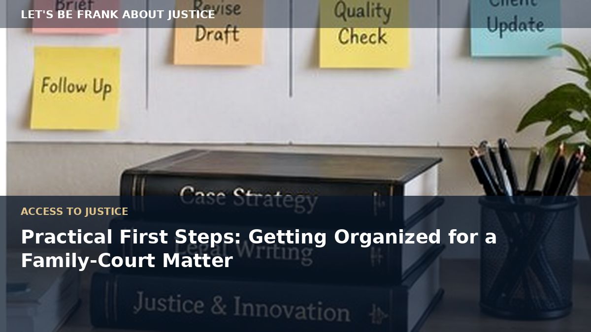 Practical First Steps: Getting Organized for a Family-Court Matter